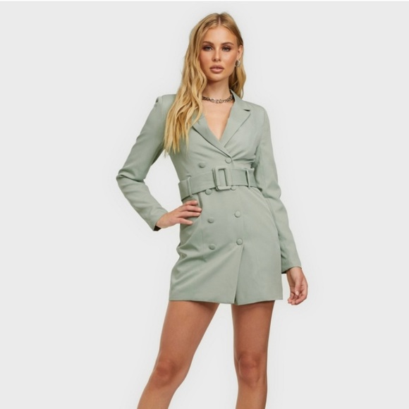 Missguided Dresses & Skirts - Misguided - Mint Blazer Dress